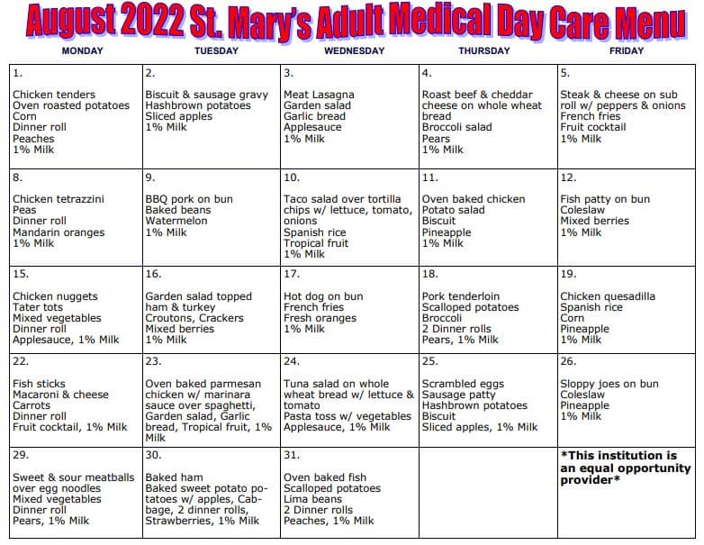 St. Mary's | Adult Medical Day Care