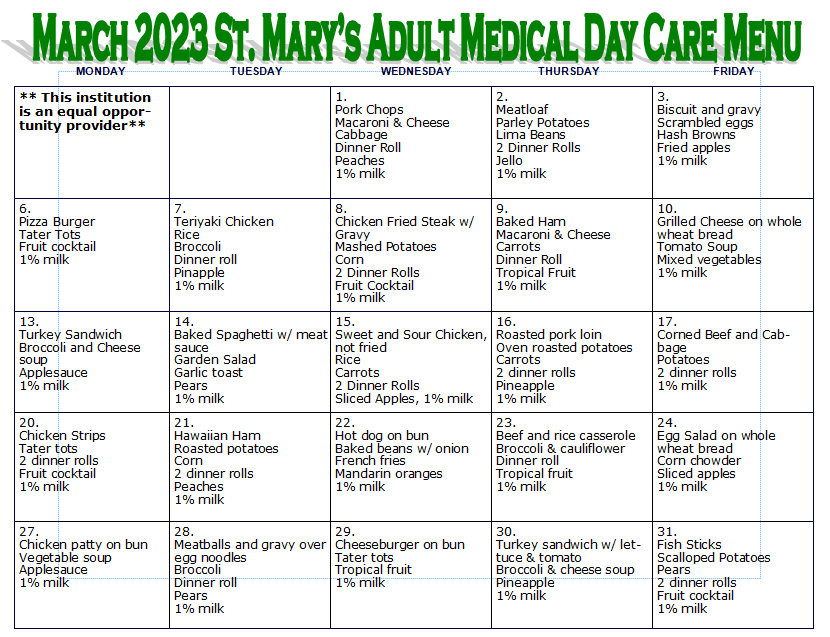 St. Mary's | Adult Medical Day Care