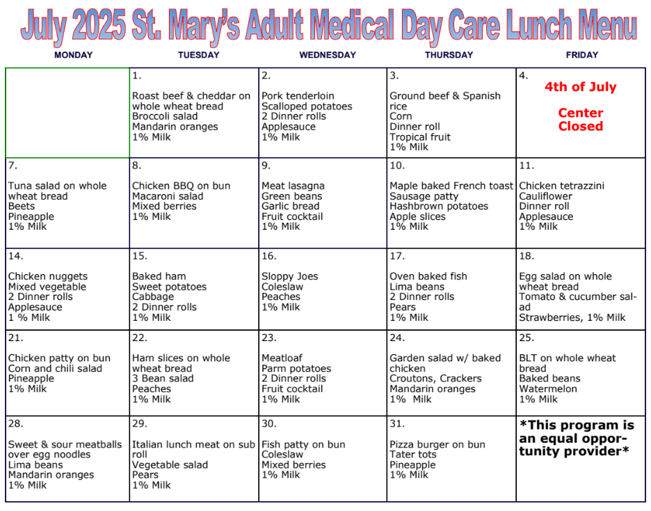 St. Mary's | Adult Medical Day Care